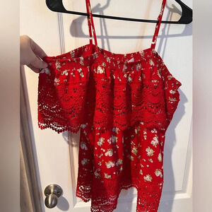 No Boundaries NWT XXXL (21) red floral tank top